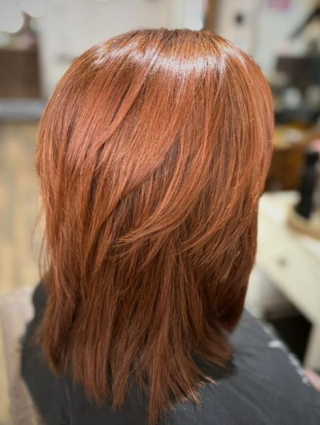 copper hair colour and cut